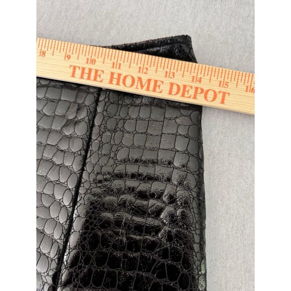 Princess Polly Black Shiny Faux Leather Snake Skin Mini Skirt Size XS - Picture 5 of 6